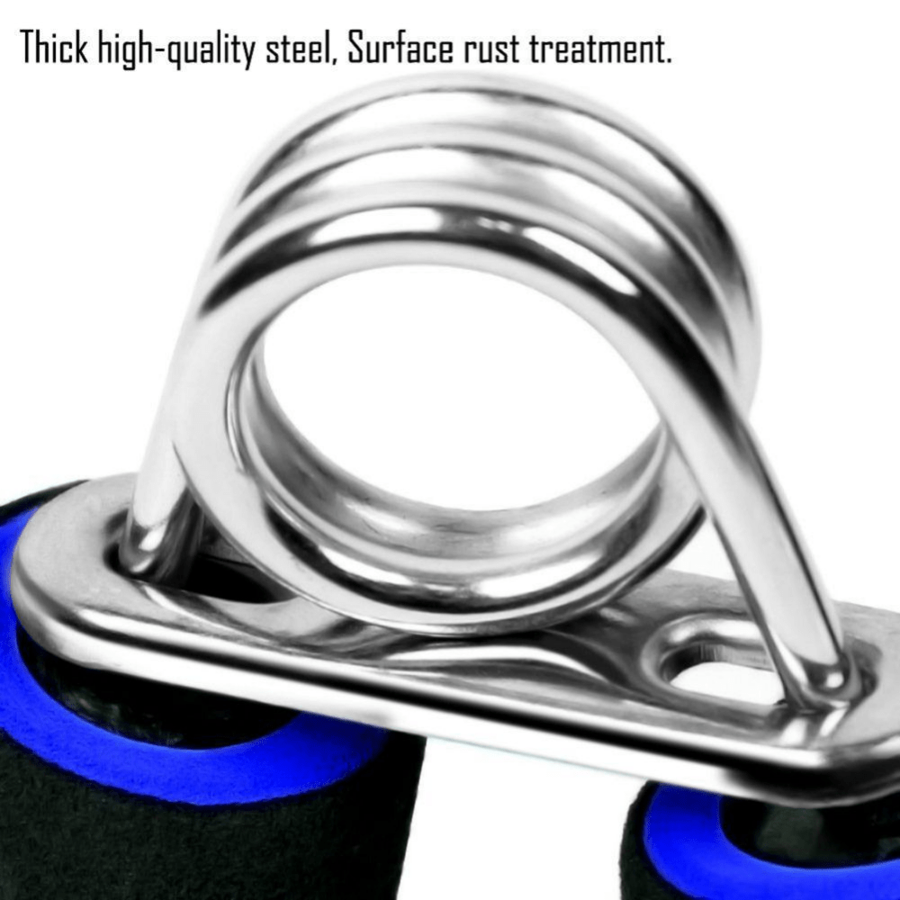 1-Pack Foam Hand Gripper with 55LB Strength, Ergonomic Non-Slip Grip & Springs - Red/Blue for Home Gym, CrossFit, Wrist & Arm Strength Training, Hand Grip Strengthener