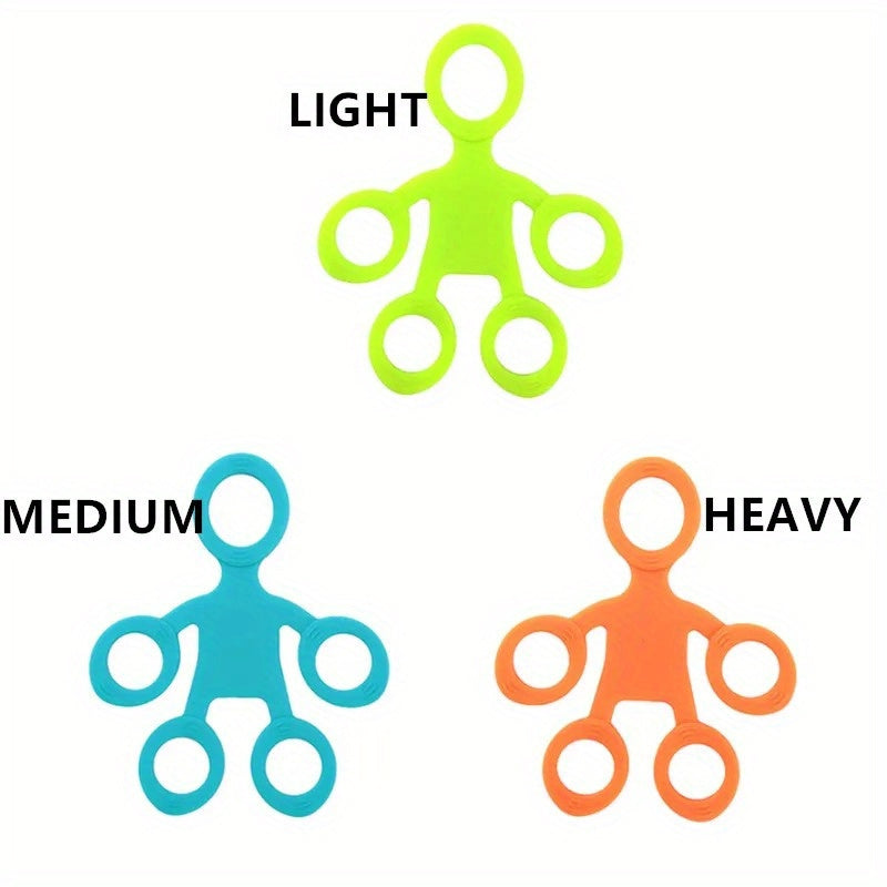 1pc Silicone Finger Grip Strengthener, Medium Tension Level, Hand Exerciser Ring for Finger Training and Strength Improvement