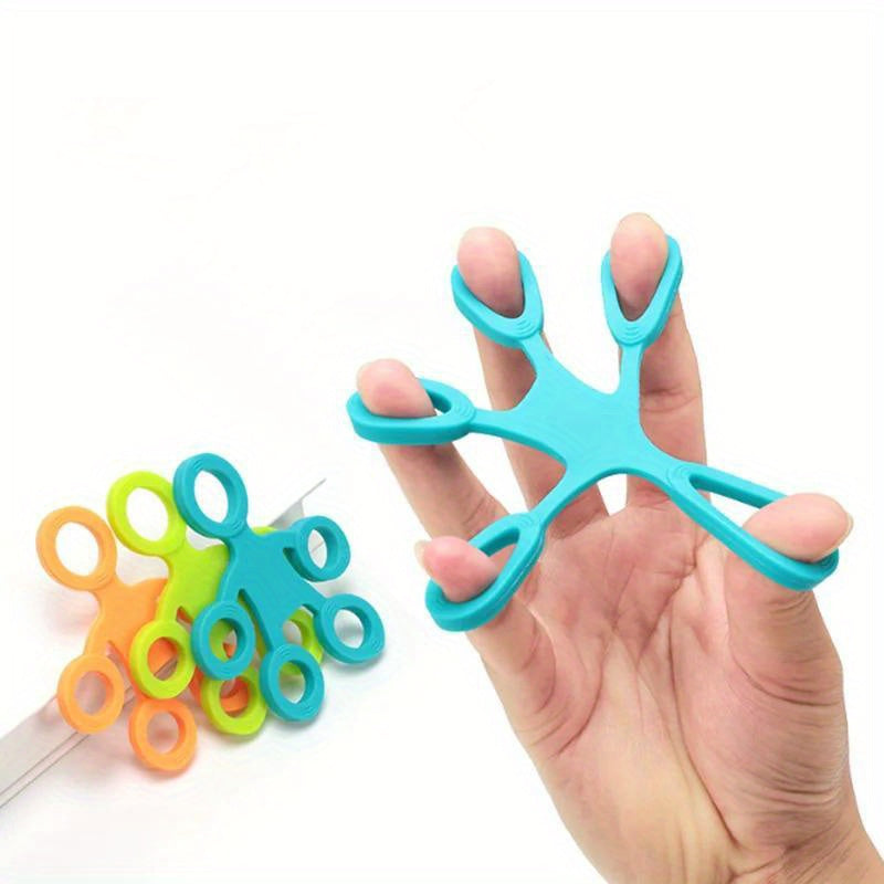 1pc Silicone Finger Grip Strengthener, Medium Tension Level, Hand Exerciser Ring for Finger Training and Strength Improvement