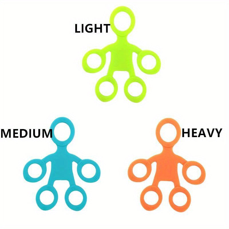 1pc Silicone Finger Grip Strengthener, Medium Tension Level, Hand Exerciser Ring for Finger Training and Strength Improvement