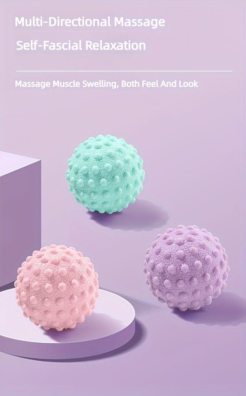 Fascia Ball, Raised Point Massage Ball, TPR Yoga Ball, Waist Back, Foot Massage Ball, Suitable for Home Gym