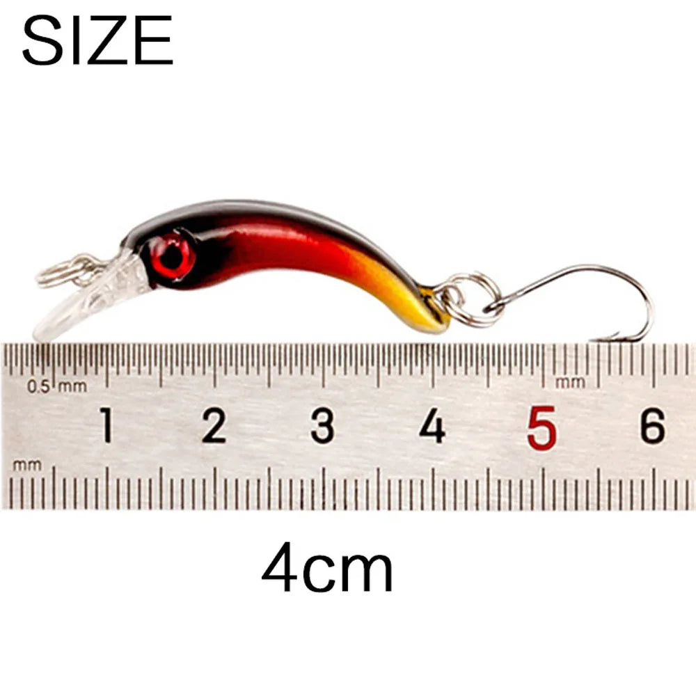 FLYSAND 8Pcs/Box Floating Mini Minnow Fishing Lures Artificial Hard Bait Sharp Hook Crankbait Lure Fishing Accessories