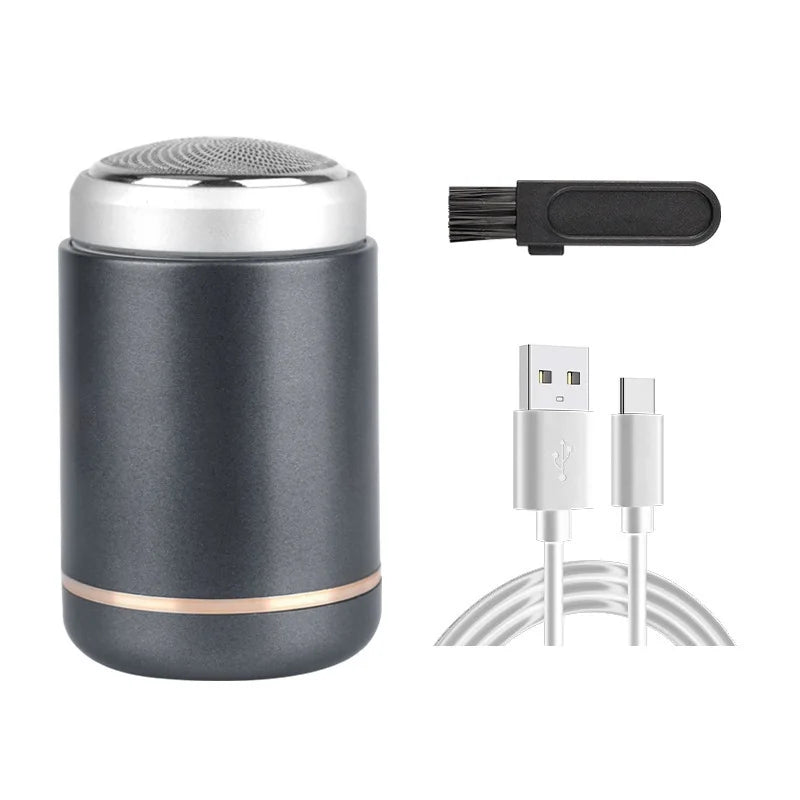 Mini Electric Shaver Portable Double Heads Quick Cleaning Type-C Rechargeable Razor Busines Travel Waterproof Small Razor Machin