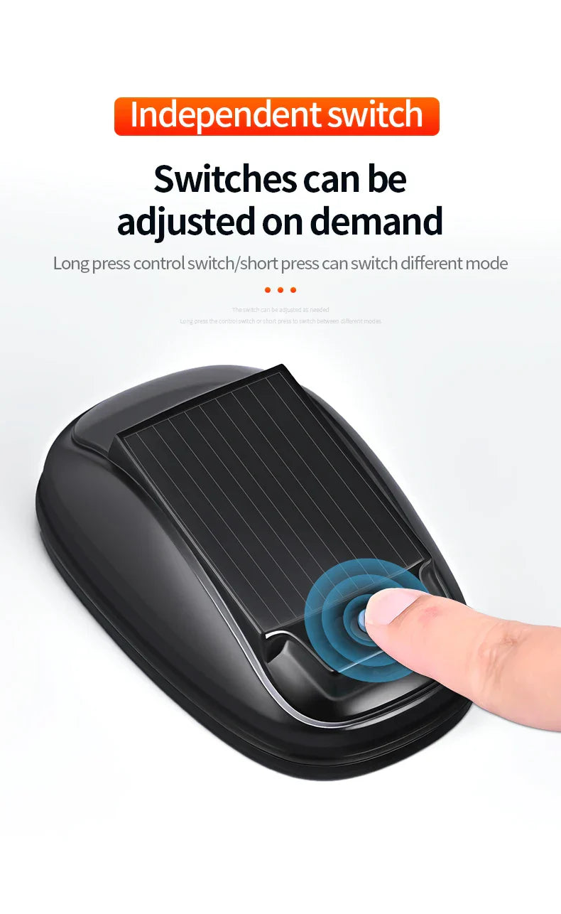 Solar Car Roof Strobe Light With Remote Control Cab Signal Lamp Wireless No Punch LED Truck Pickup Truck Roof Warning Lights