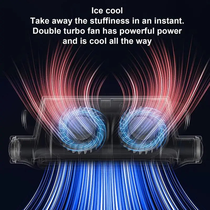 Car Backseat Fan Car Seat Fan Angle Adjustable 3000mAh Rechargeable 3-Speed Adjustable Cooling Devices For Truck Camping Van RV