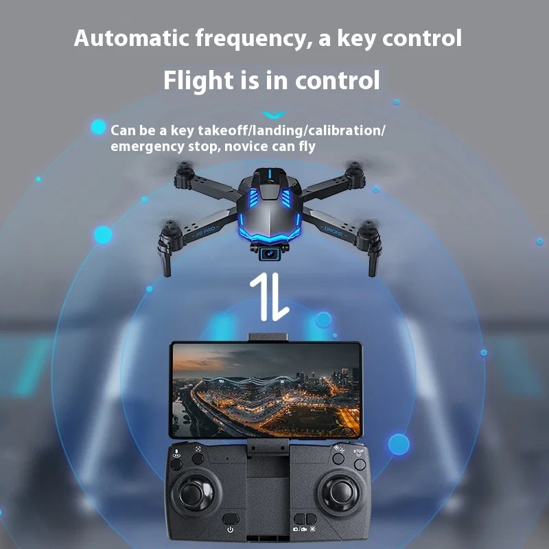 X6  Professional Drone Dual 4k High-Definition Gps, Three-Sided Obstacle Avoidance, Foldable Remote Control Quadcopter