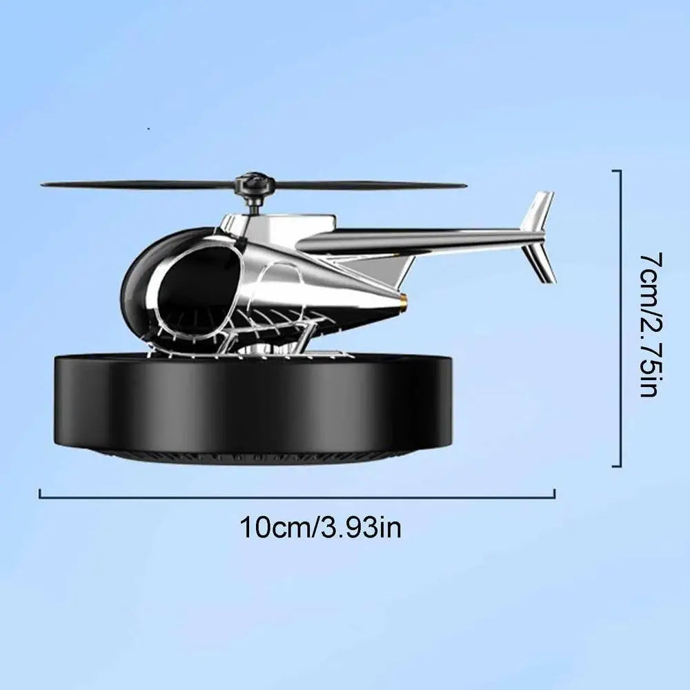 Solar Powered Rotating Helicopter Air Freshener Decoration Accessories Fragrance Diffuser Perfume Odorless Car Ornaments