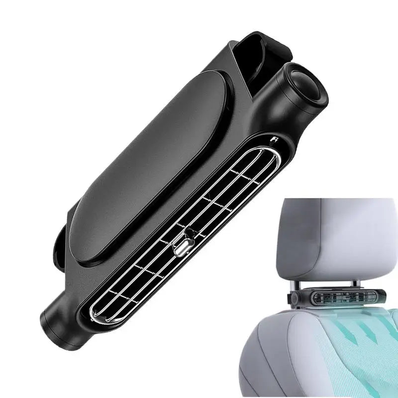 Car Backseat Fan Car Seat Fan Angle Adjustable 3000mAh Rechargeable 3-Speed Adjustable Cooling Devices For Truck Camping Van RV