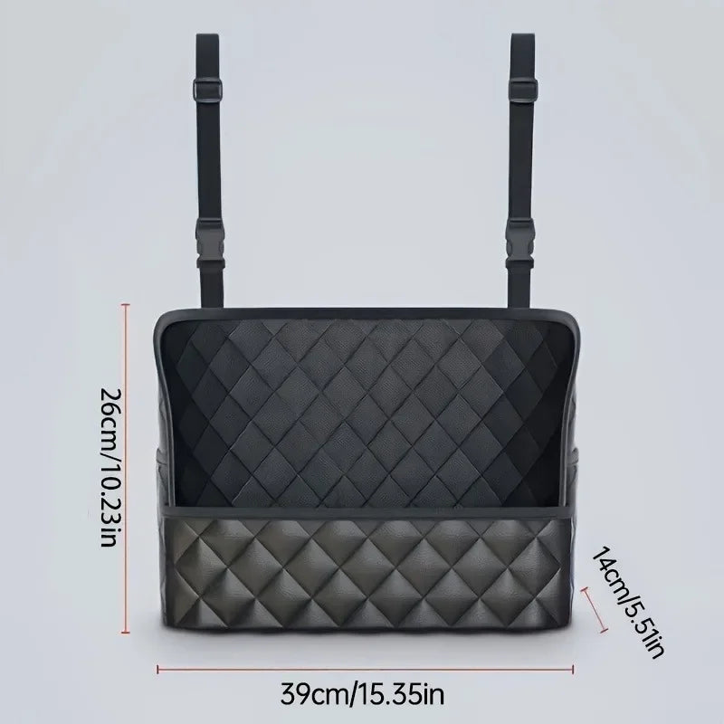 1pc Car Seat Back Organizer Large Capacity Armrest Storage Box