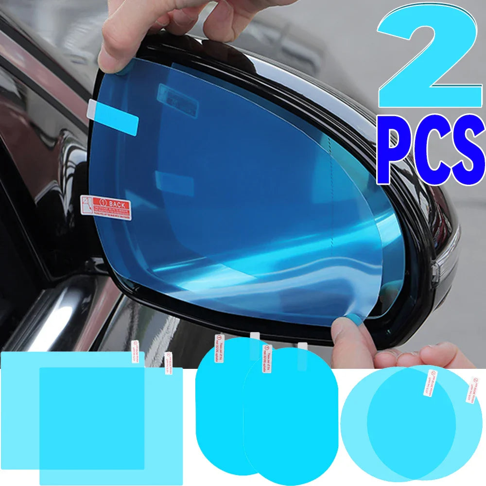 Car Rainproof Film Auto Rearview Mirror Rainproof Anti Fog Film Car Window Clear Film Windproof Protective for Motorcycle Mirror
