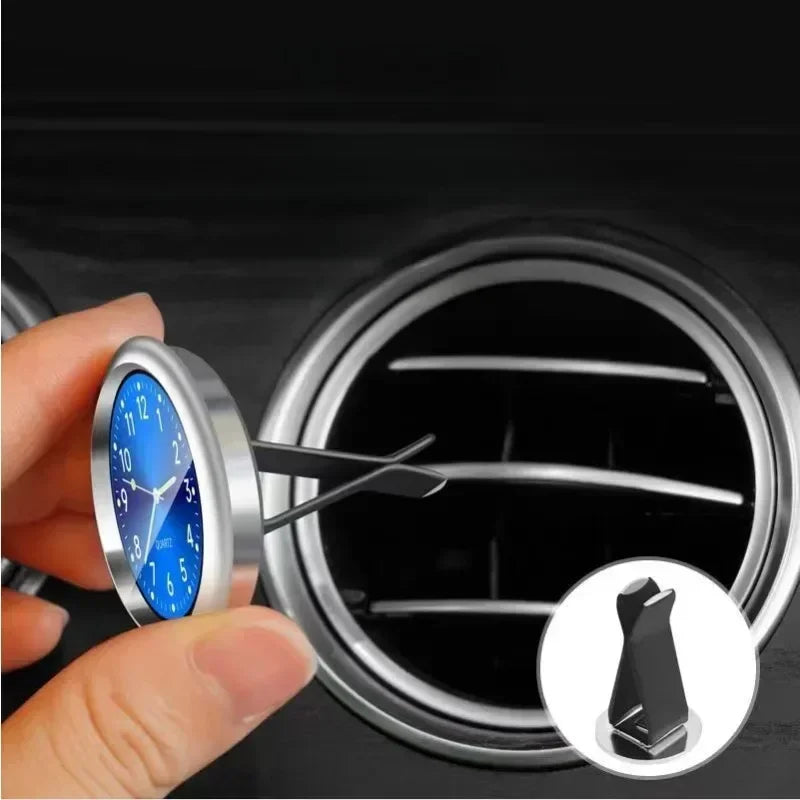 Mini Luminous Car Dashboard Clock Digital Watch Universal Quartz Stick on Auto Ornament for Car Electronics Accessories
