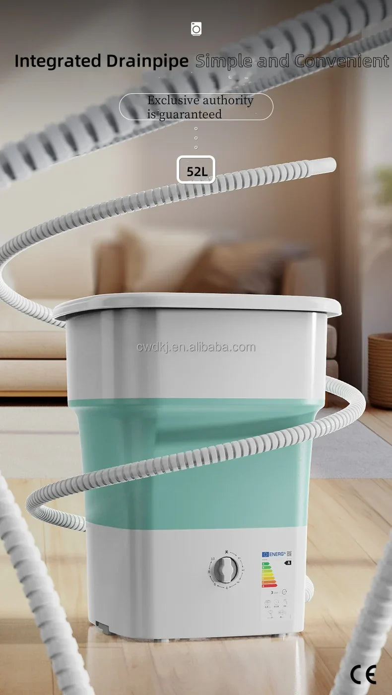 Portable 52L Laundry Washer  Folding Mini Washing Machine For Underwear Kids Baby Clothes