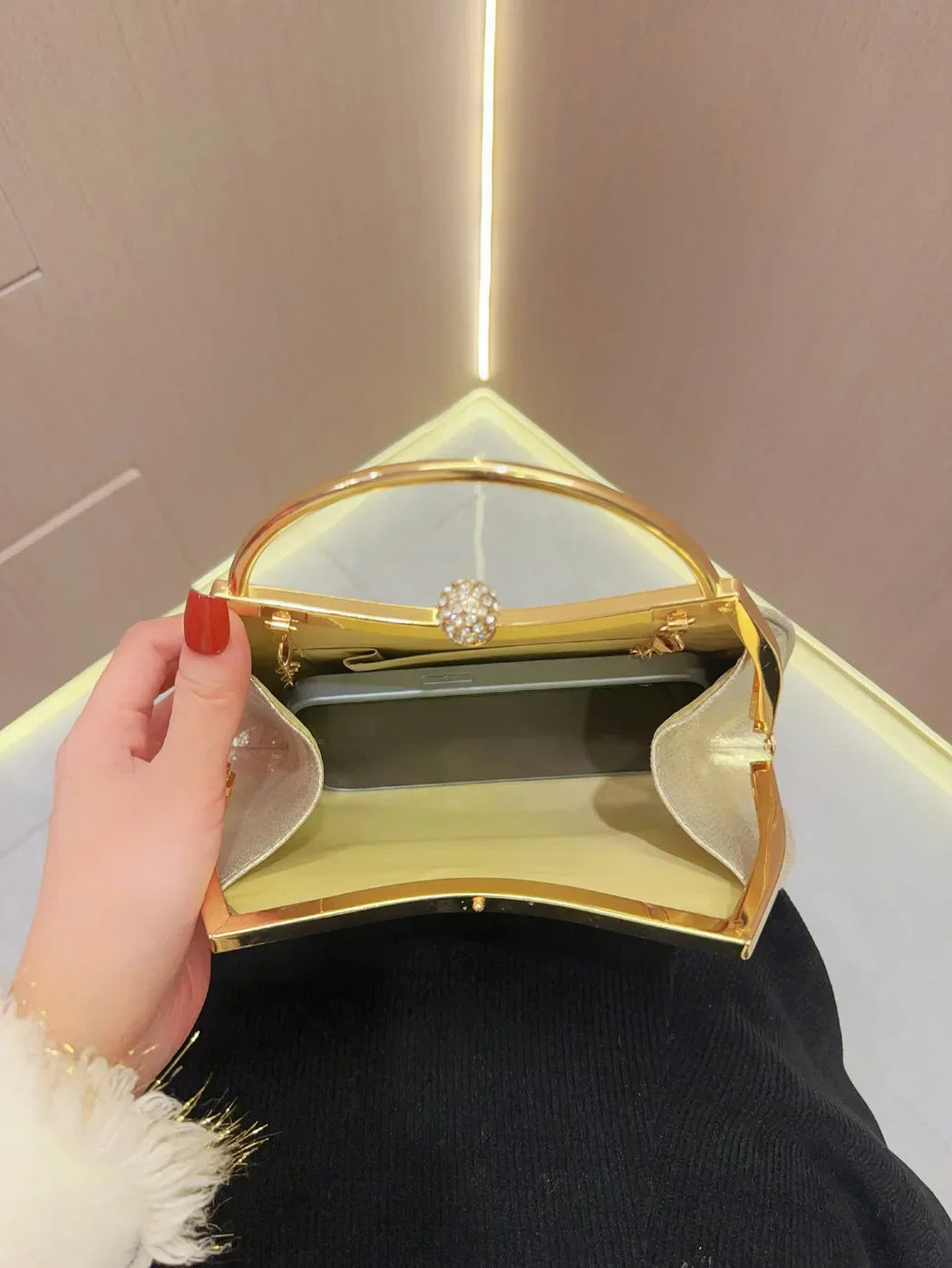 Fashion Women Evening Bag Elegant Glitter Pleated Ladies Clutch Party Wedding Shoulder Bags Banquet Handbag
