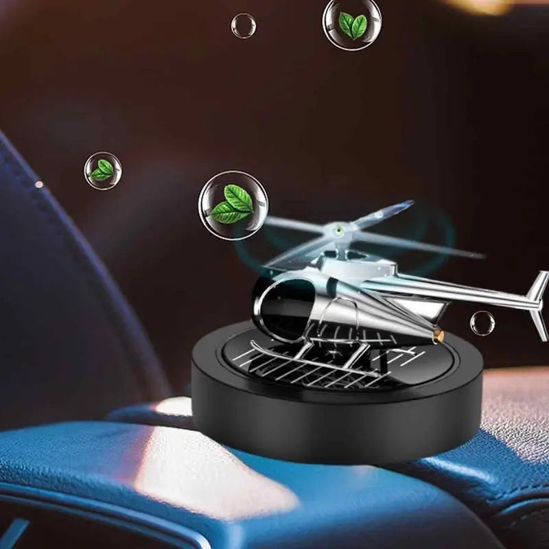 Solar Powered Rotating Helicopter Air Freshener Decoration Accessories Fragrance Diffuser Perfume Odorless Car Ornaments