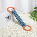Indestructible Cotton Rope Toy for Medium Large Dogs Tough Natural Chew Toy Puppy Teething Stress Relief Built-in Toothbrush Des