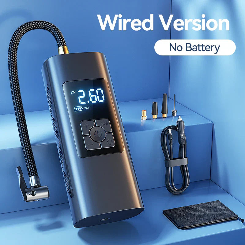 Joyroom Portable Car Air Pump 30W Double Cylinder Car Tire Inflator Wireless Electric Motorcycle Inflatable Pump For Car Bike