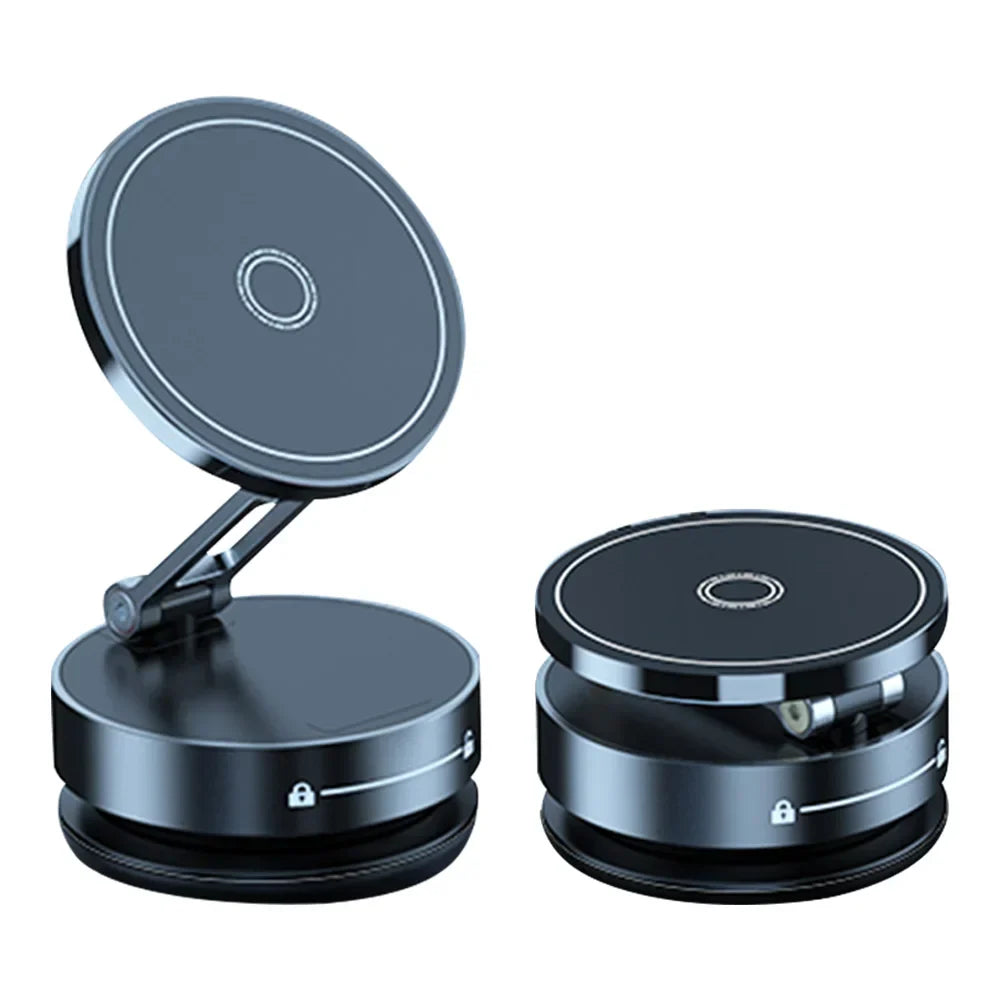 Car Magnetic Vacuum Phone Holder 360° Swivel Wireless Charging Bracket Dashboard Support GPS in Car For iPhone 15 14 13 Huawei