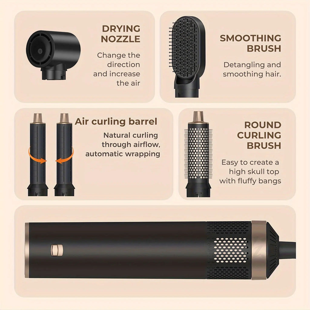5 in 1 Multifunction Air Styler, Hot Air Brush, Hair Dryer Brush, Thermal Brush Magic Styler, Hair Dryer Brush