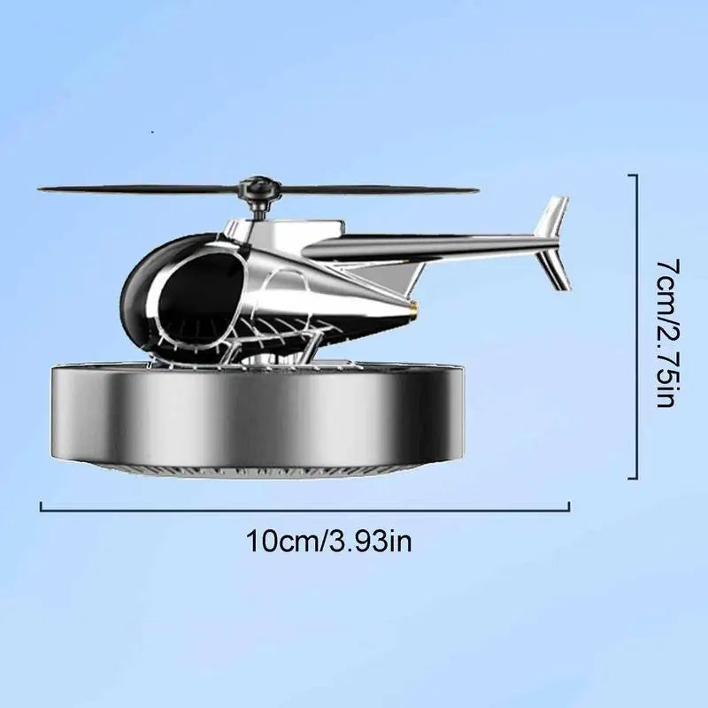 Solar Powered Rotating Helicopter Air Freshener Decoration Accessories Fragrance Diffuser Perfume Odorless Car Ornaments