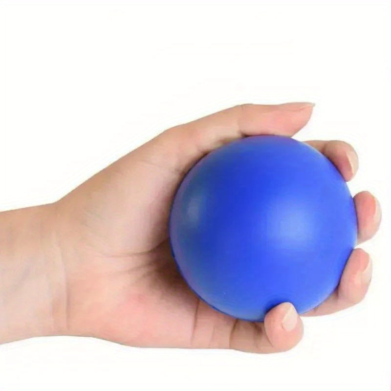 1pc Silicone High-Elastic Grip Ball - Blue Finger Strengthening & Muscle Training Exerciser, Hand Massage Squeeze for Improved Dexterity and Flexibilit