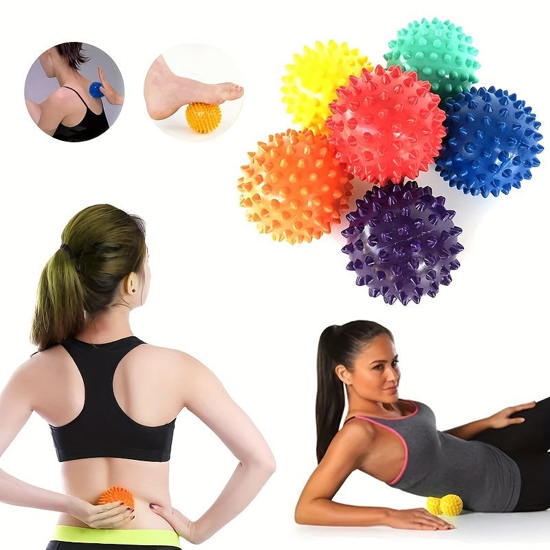 Colorful PVC Spiky Massage Balls for Deep Tissue Massage: Stress, and Muscle Soreness - Hard and Durable