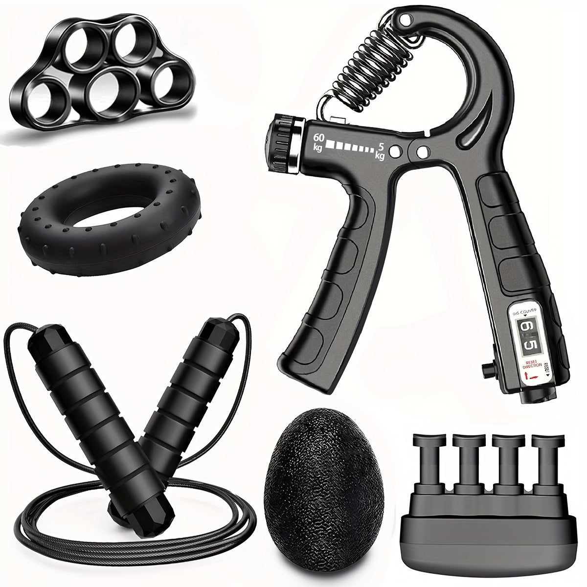 TIT COOPOPE Finger Exerciser, Finger Strengthener, Grip Strength Trainer, Guitar Finger Strength Trainer, and Training Device, 2023 New Grip Strength Trainer, Material: PP (Polypropylene), Uncharged, Please Refer To The SKU,